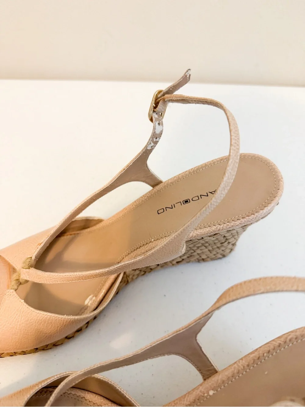 Women’s Bandolino Neutral Braided Espadrille Wedge Sandals - Nude